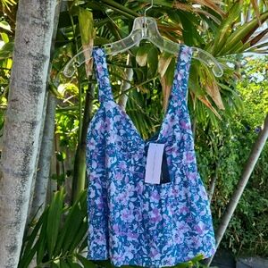 🧡 French Connection Dreanna Flores Peplum Top